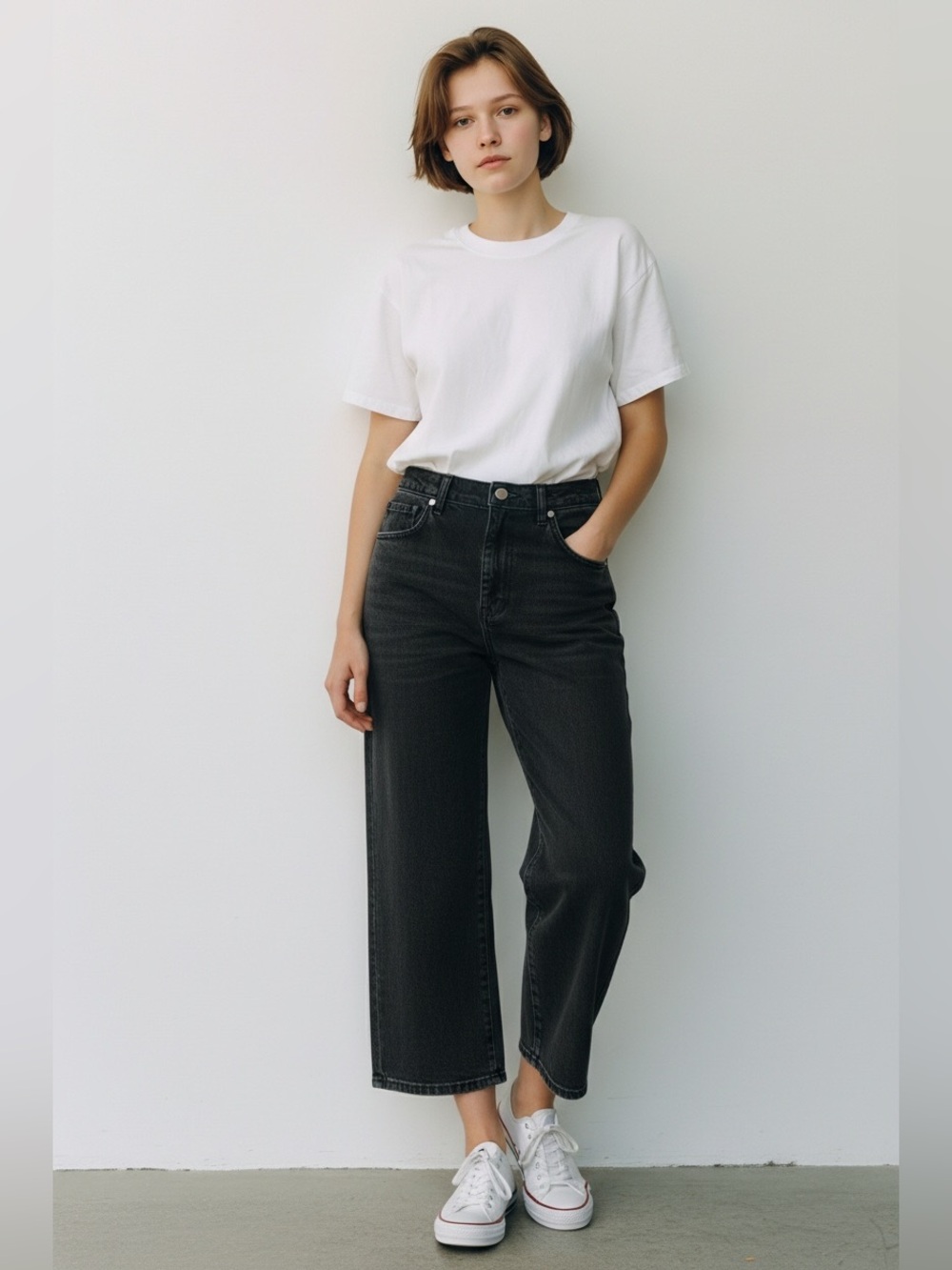 Banana Republic 90s Grunge Wide Leg Cropped Jeans Size 30
